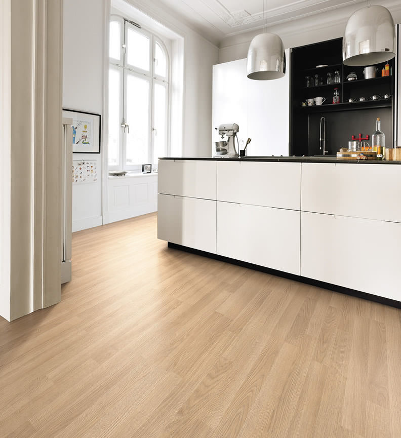 HARO Laminat Eiche premium creme Schiffsboden 3-Stab | Tritty 100 | 2.Wahl | 5 m²-4018427310509