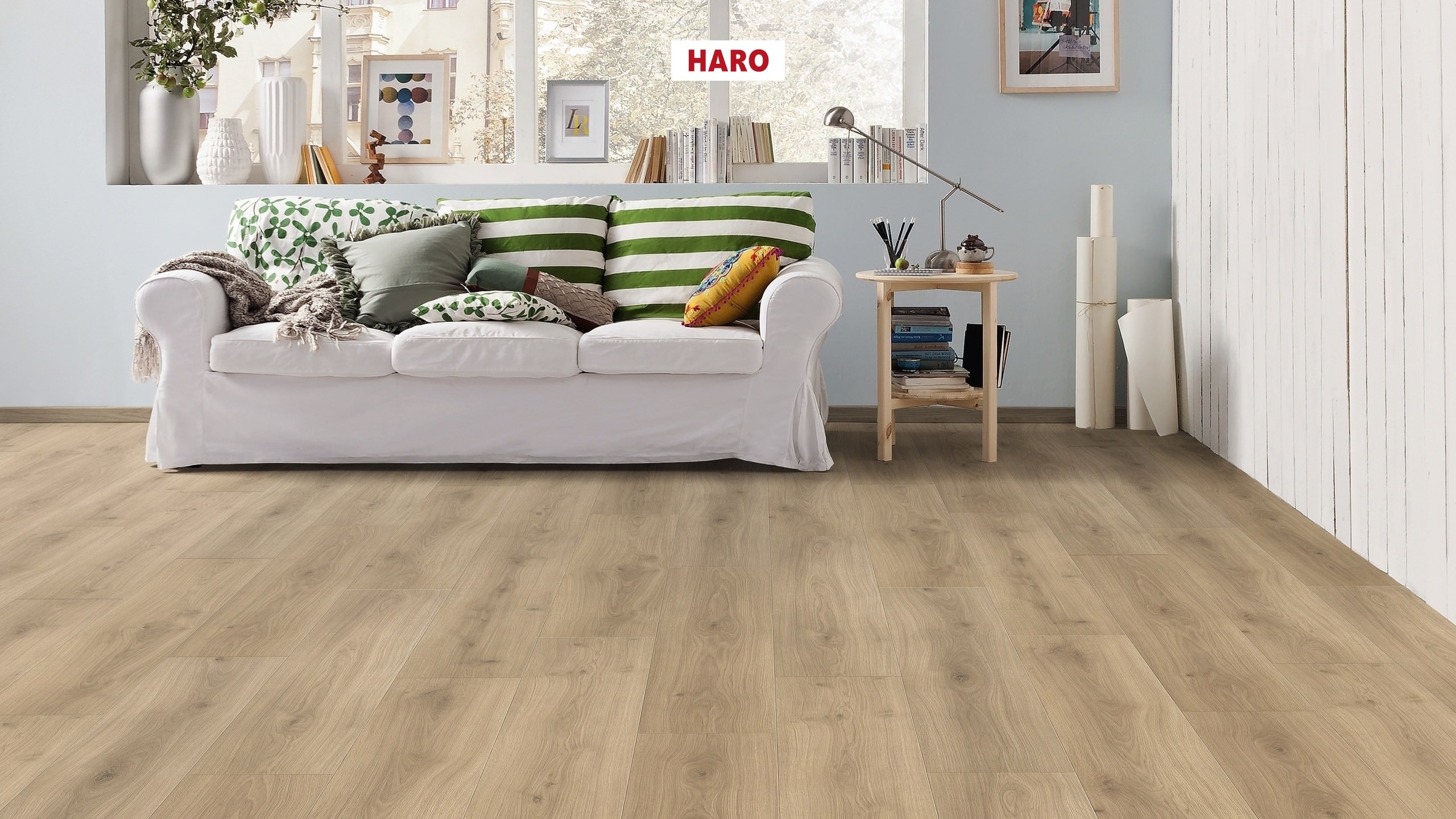 HARO Laminat Eiche Emilia puro Landhausdiele 4V | Tritty 100 Campus | 2.Wahl | 34 m²-4018427448189