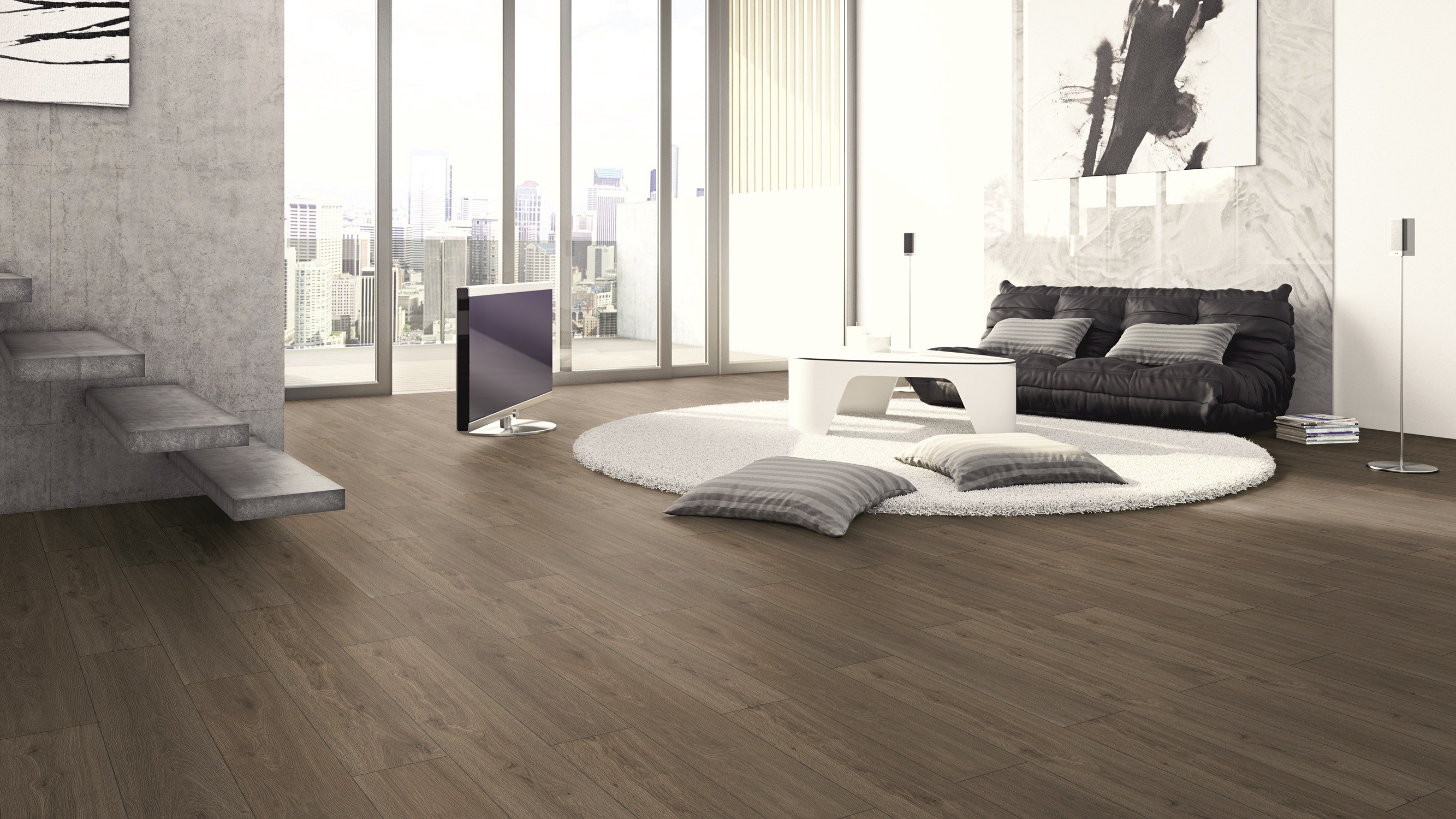 TER HÜRNE Laminat Eiche schiefergrau synchron tief geport Landhausdiele | Avatara MultiSense | 38 m²-4012853095641