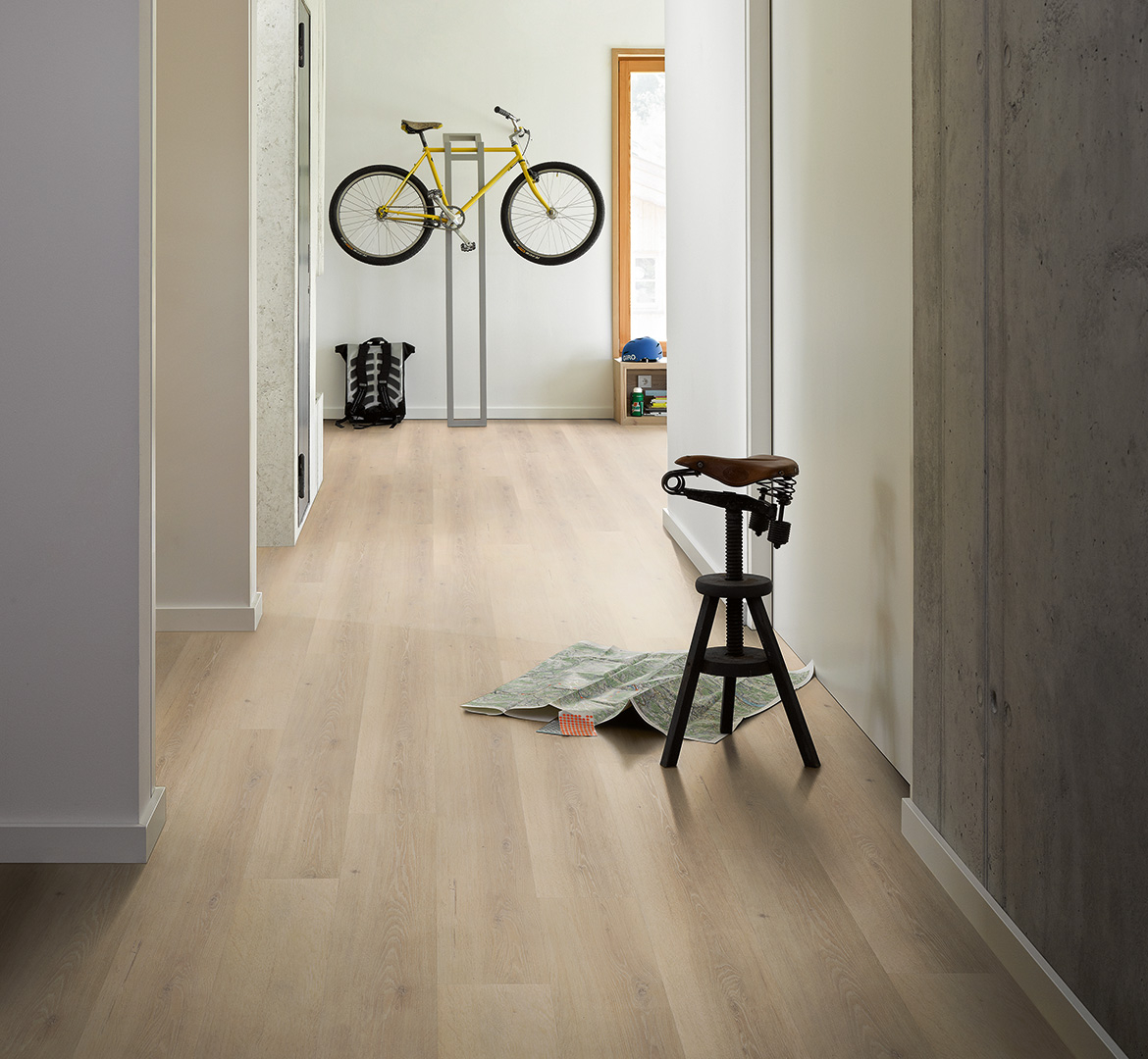PARADOR Klebe-Vinylboden Eiche Skyline weiß Landhausdiele Gebürstete Struktur | Basic 2.0-4014809192367