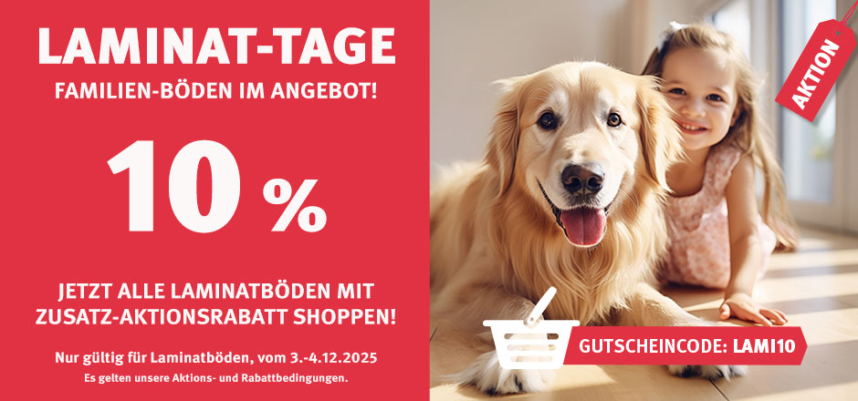 Aktion Laminatböden mit 10% Rabatt