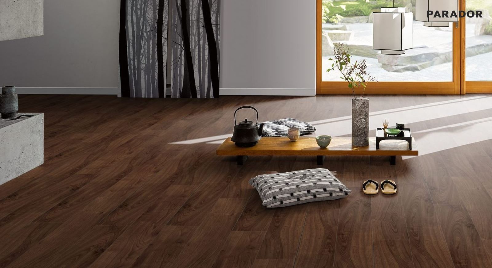 PARADOR Laminat Eiche geräuchert Landhausdiele 4-seitige V-Fuge | Classic 1050 | 24 m²-4014809153917