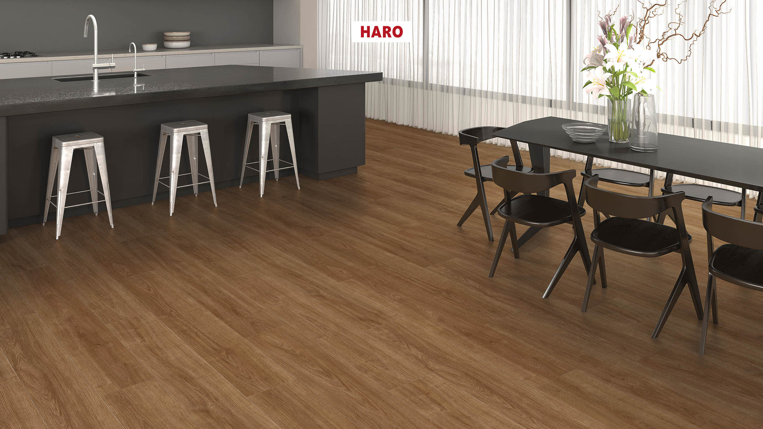 HARO Laminat Eiche Eleganza natur authentic Landhausdiele 4V | Tritty 100  | 2.Wahl | 20 m²-4018427475796
