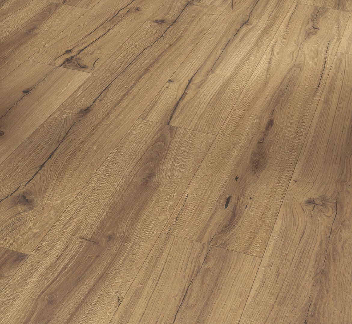 PARADOR Laminat Eiche History Landhausdiele Seidenmatte Struktur 4-seitige V-Fuge | Basic 400 | 12 m²-4014809170341