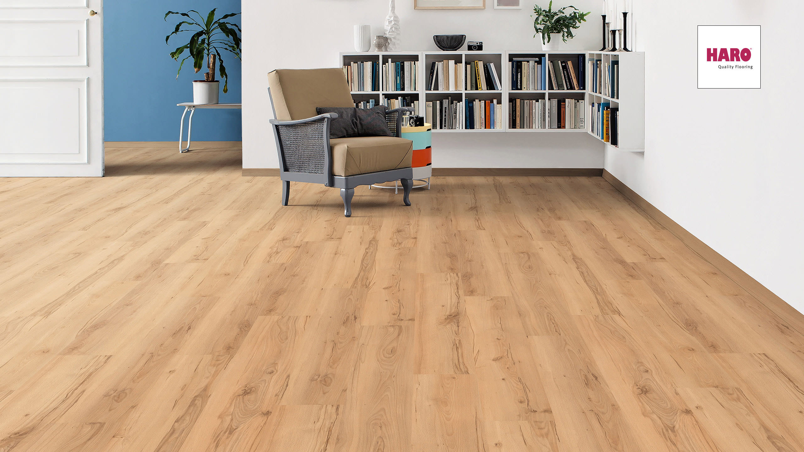 HARO Laminat Buche impresso Landhausdiele | Tritty 100 | 2.Wahl | 18 m²-4018427301378 guenstig bei bodenverkauf.de kaufen HARO Laminat Buche impresso Landhausdiele | Tritty 100 | 2.Wahl | 18 m²-4018427301378