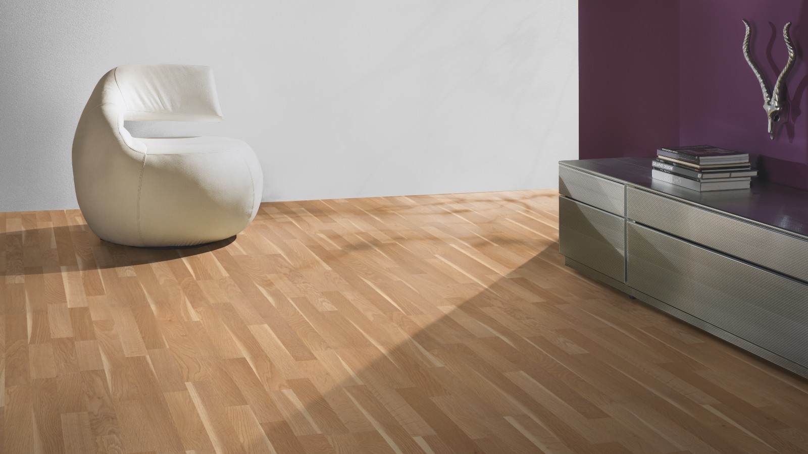 TER HÜRNE Laminat Eiche splintbeige Schiffsboden 3-Stab | Vitality Line | 26 m²-4012853049057