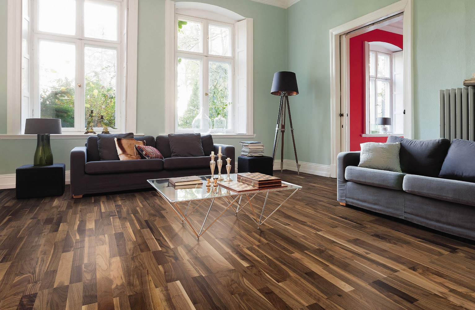 PARADOR Parkett Nussbaum Schiffsboden 3-Stab lackversiegelt | Sonderedition | 20 m²-# PARADOR Parkett Nussbaum Schiffsboden 3-Stab lackversiegelt | Sonderedition | 20 m²-#