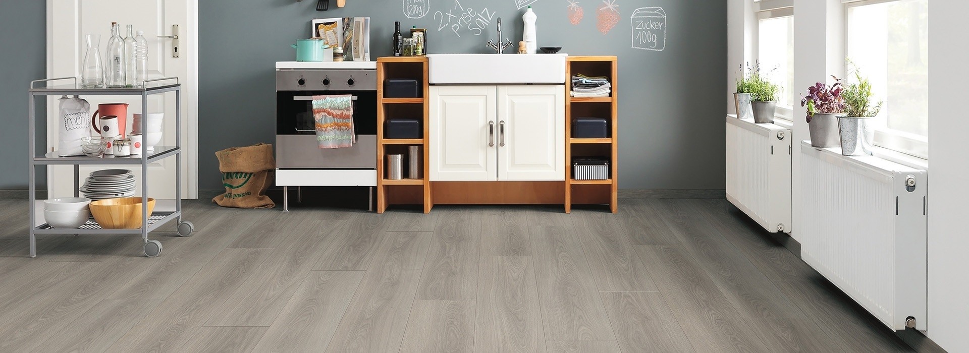 HARO Laminat Eiche antikgrau authentic Landhausdiele | Tritty 100 Gran Via | 2.Wahl | 31 m²-4018427325725