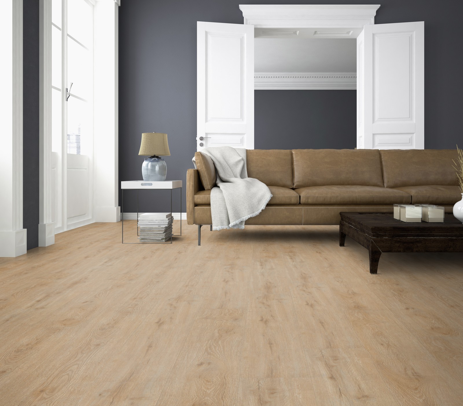 TER HÜRNE Vinylboden Eiche Gent beigebraun Landhausdiele G03 | Bright Choice Compact | 34 m²-4012853110887