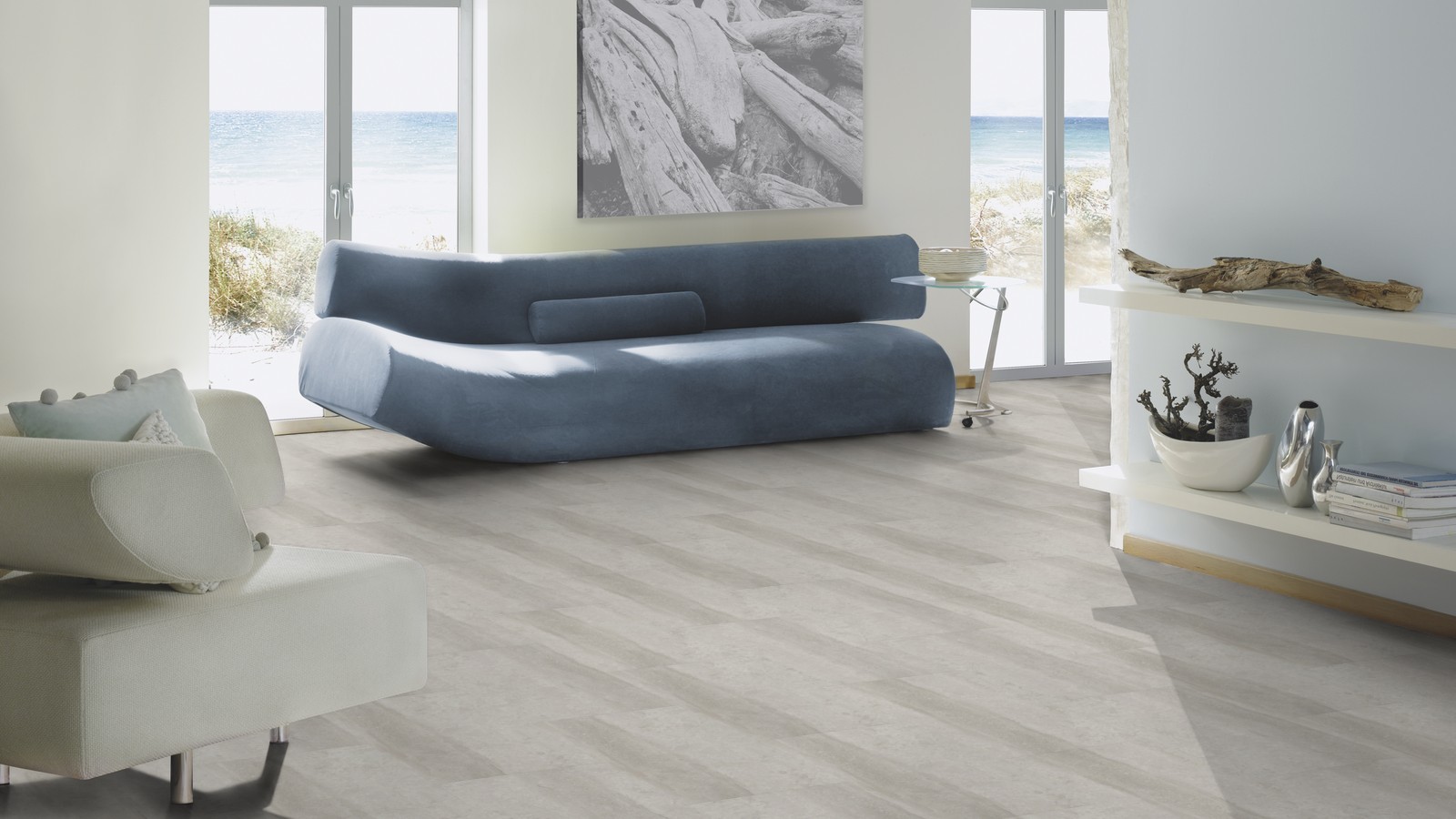 TER HÜRNE Vinylboden Stein Lucca weiß J01 | Stone Choice Compact | 23,5 m²-4012853128646