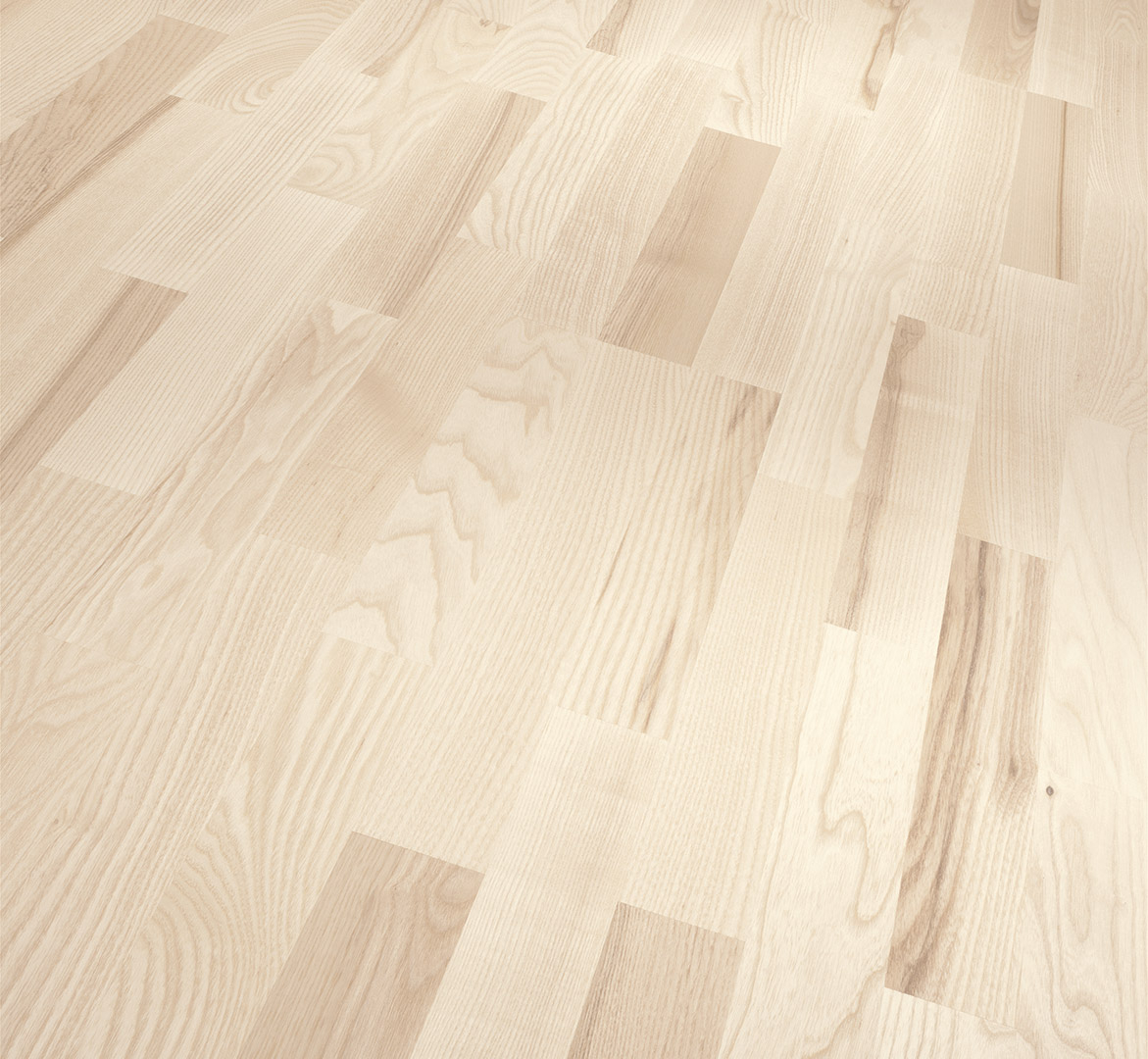 PARADOR Parkett Esche Rustic Schiffsboden 3-Stab lackversiegelt matt weiß | Classic 3025 | 16 m²-4014809261681