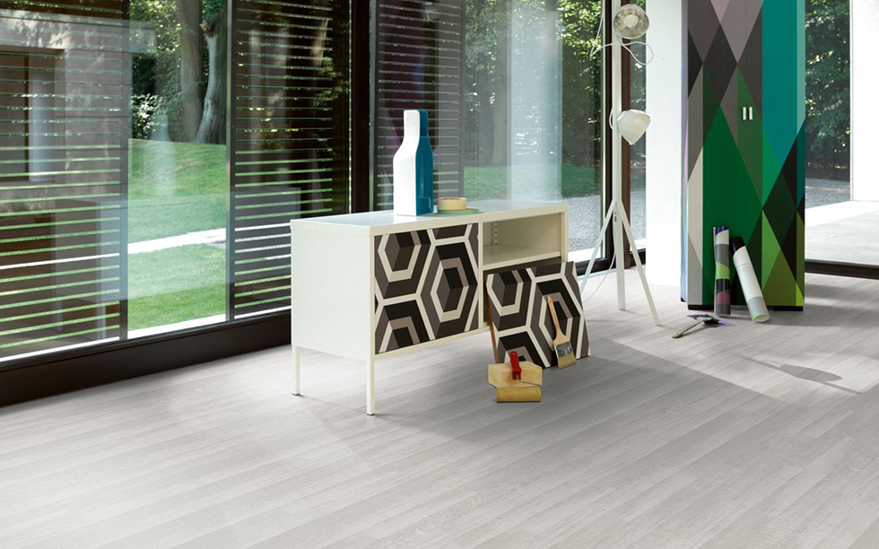 PARADOR Laminat Eiche sägerau weiß Schiffsboden 2-Stab Seidenmatte Struktur | Basic 200-4014809170303