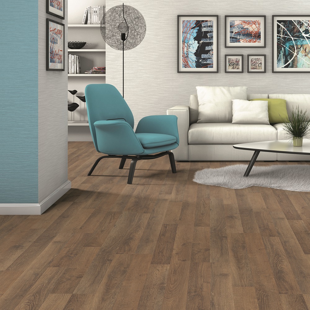 HARO Laminat Eiche Cognac 2-Stab strukturiert matt | Living | 13 m²-4018427338497