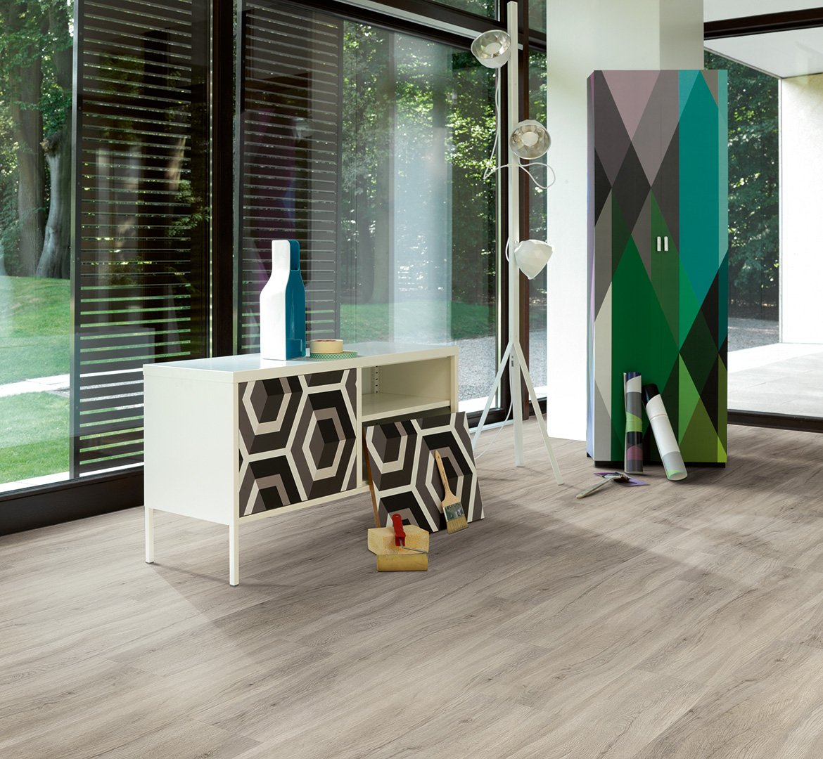 PARADOR Vinylboden Eiche pastellgrau Landhausdiele Holzstruktur | Basic 30 | 14 m²-4014809160298