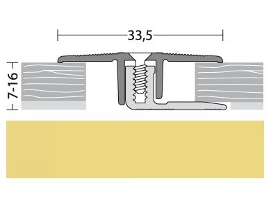 PRINZ Übergangsprofil Aluminium Gold 90 cm-4012406207200