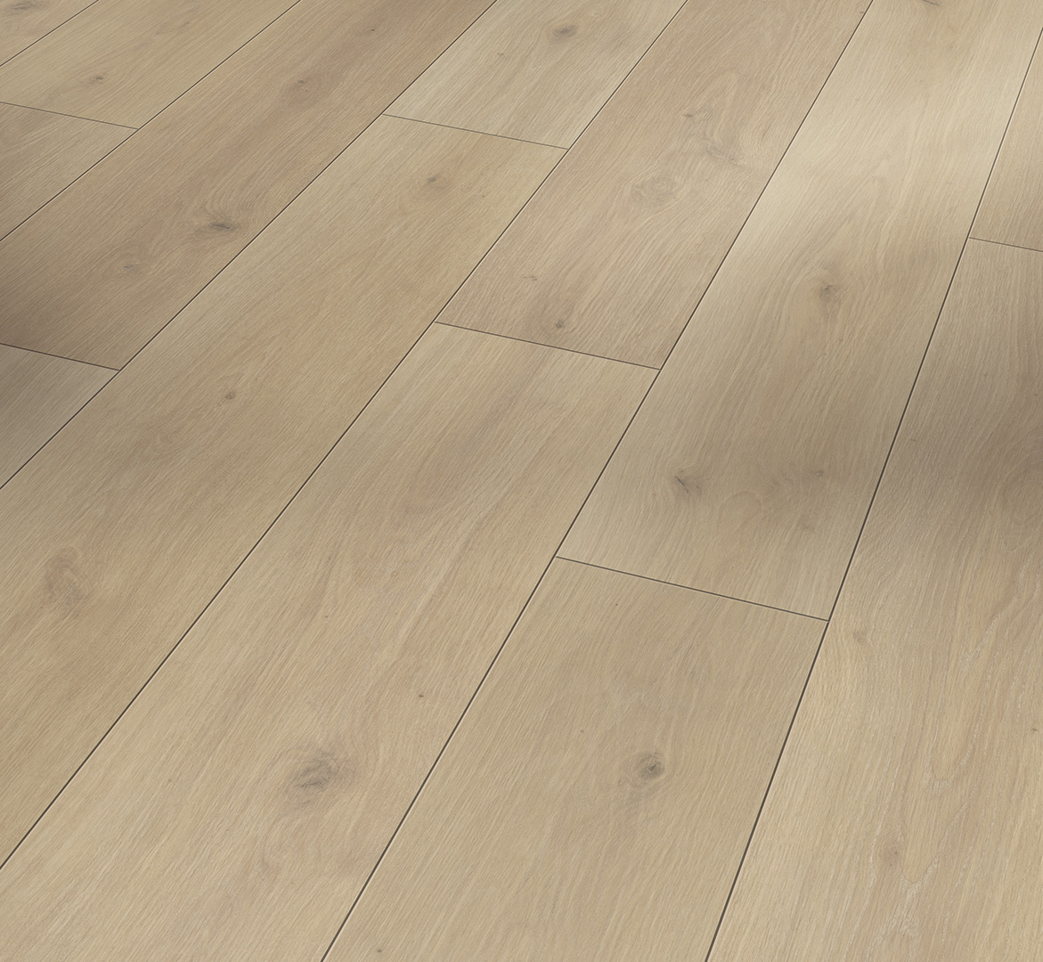 PARADOR Laminat Eiche Natural Mix hell Landhausdiele 4-seitige V-Fuge | Classic 1050-4014809263814