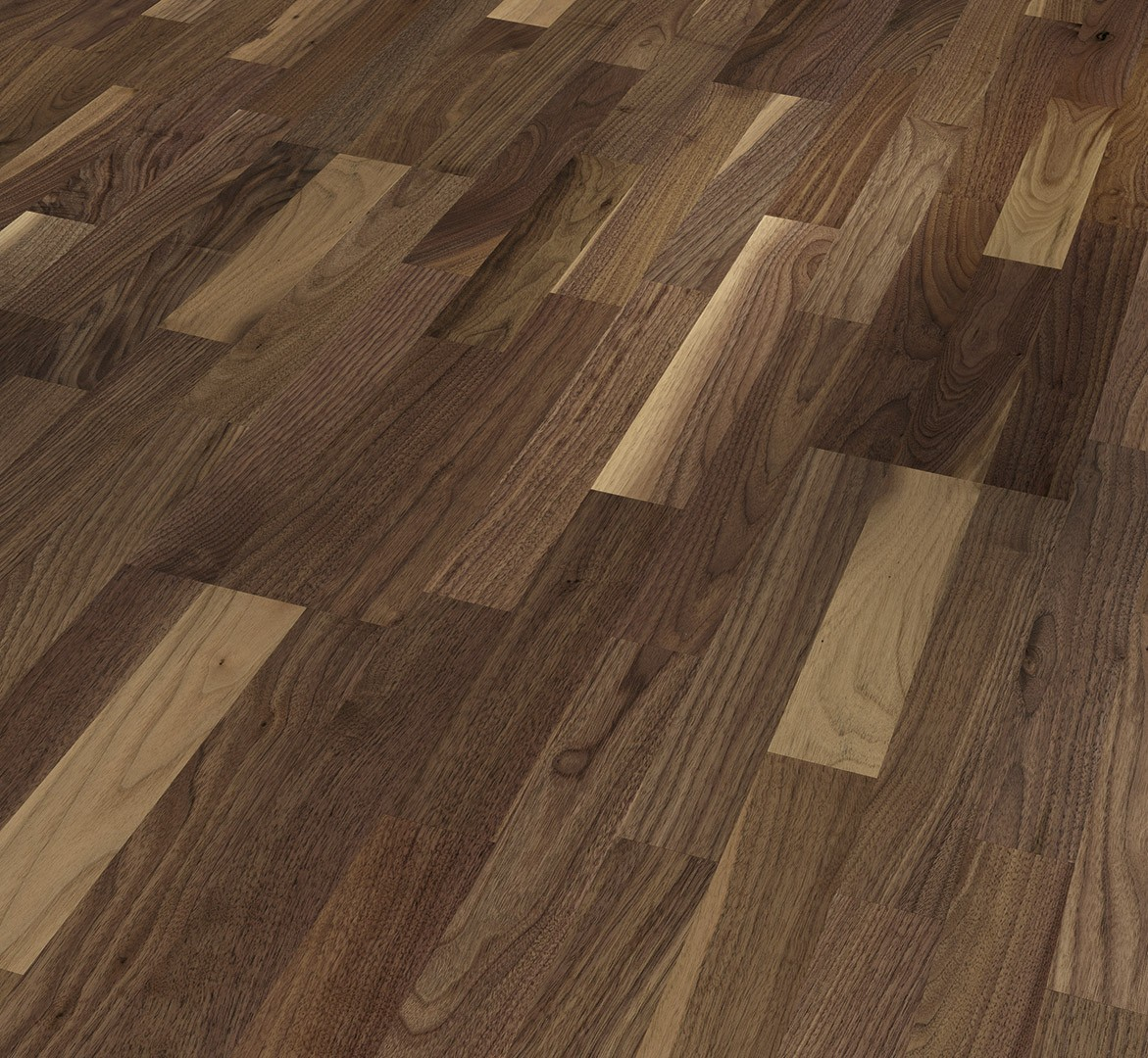 PARADOR Parkett Walnuss amerikanisch Schiffsboden 3-Stab lackversiegelt | Sonderedition PARADOR Parkett Walnuss amerikanisch Schiffsboden 3-Stab lackversiegelt | Sonderedition