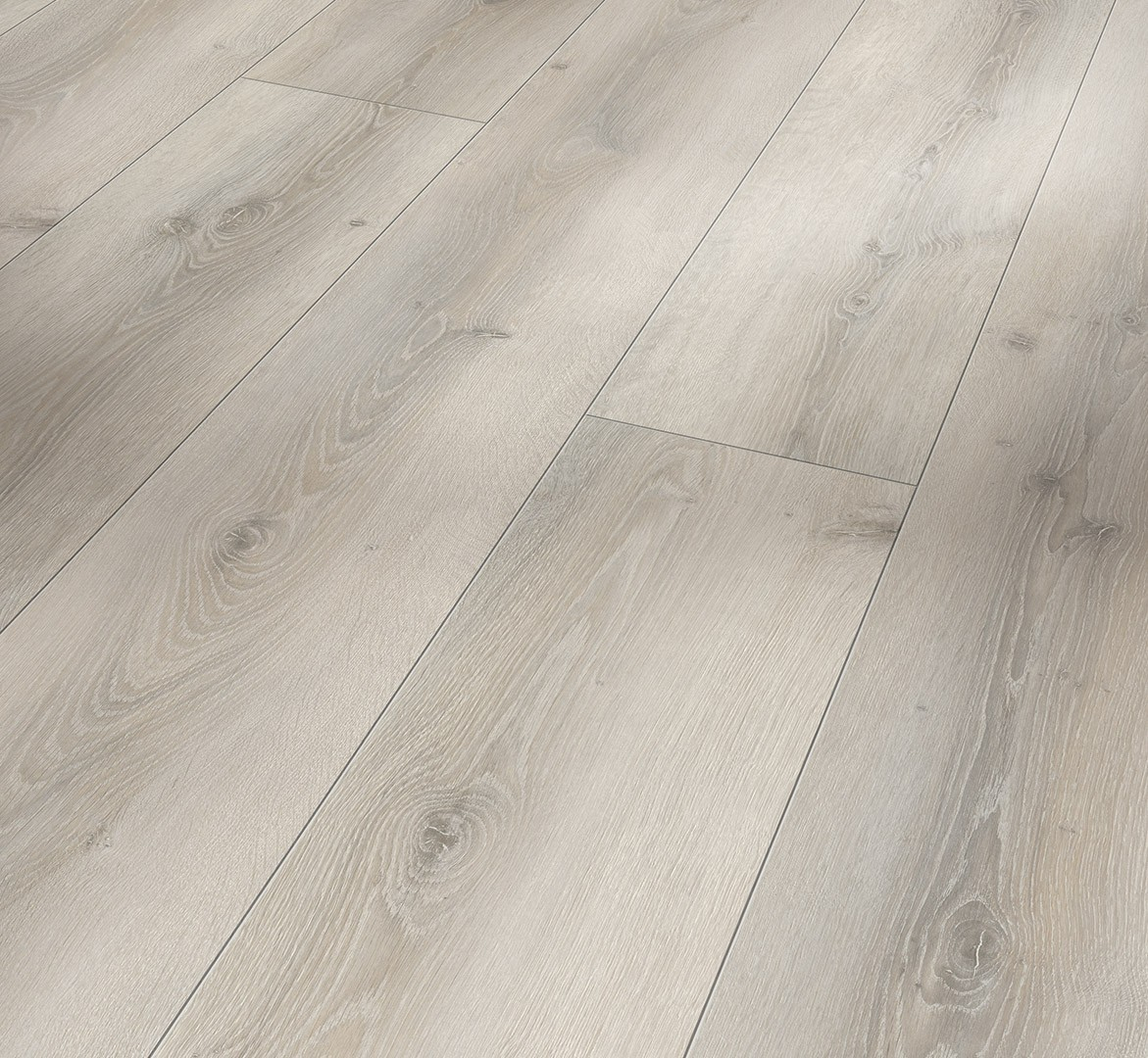 PARADOR Laminat Eiche Askada weiß gekälkt Naturstruktur 4-seitige V-Fuge | Trendtime 6-4014809167976