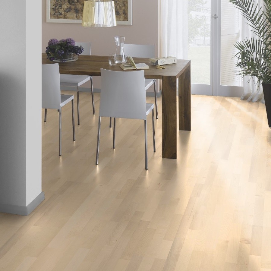 PARADOR Parkett Ahorn kanadisch Schiffsboden 3-Stab lackversiegelt matt weiß | Sonderedition | 18 m²-4014809124856