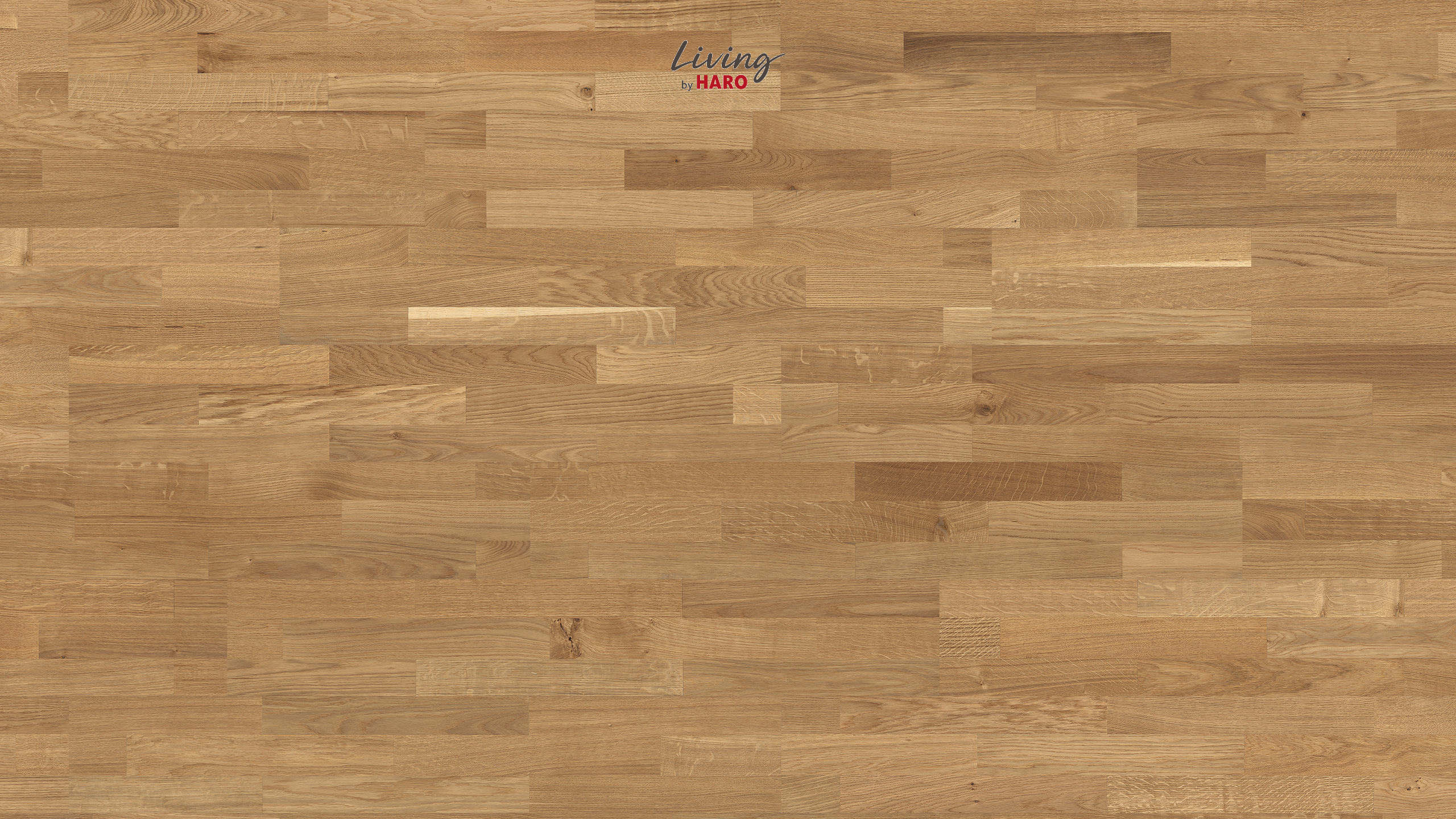 HARO Parkett Eiche rustikal strukturiert Schiffsboden 3-Stab Öl‐Wachs-Finish | Living 2500 | 35 m²-4018427338909