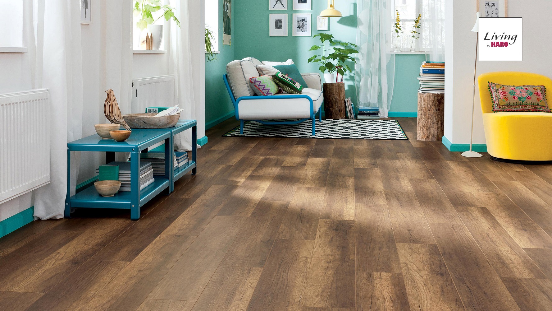 HARO Laminat Eiche umbria Landhausdiele 4V strukturiert matt | Living | 32 m²-4018427338565