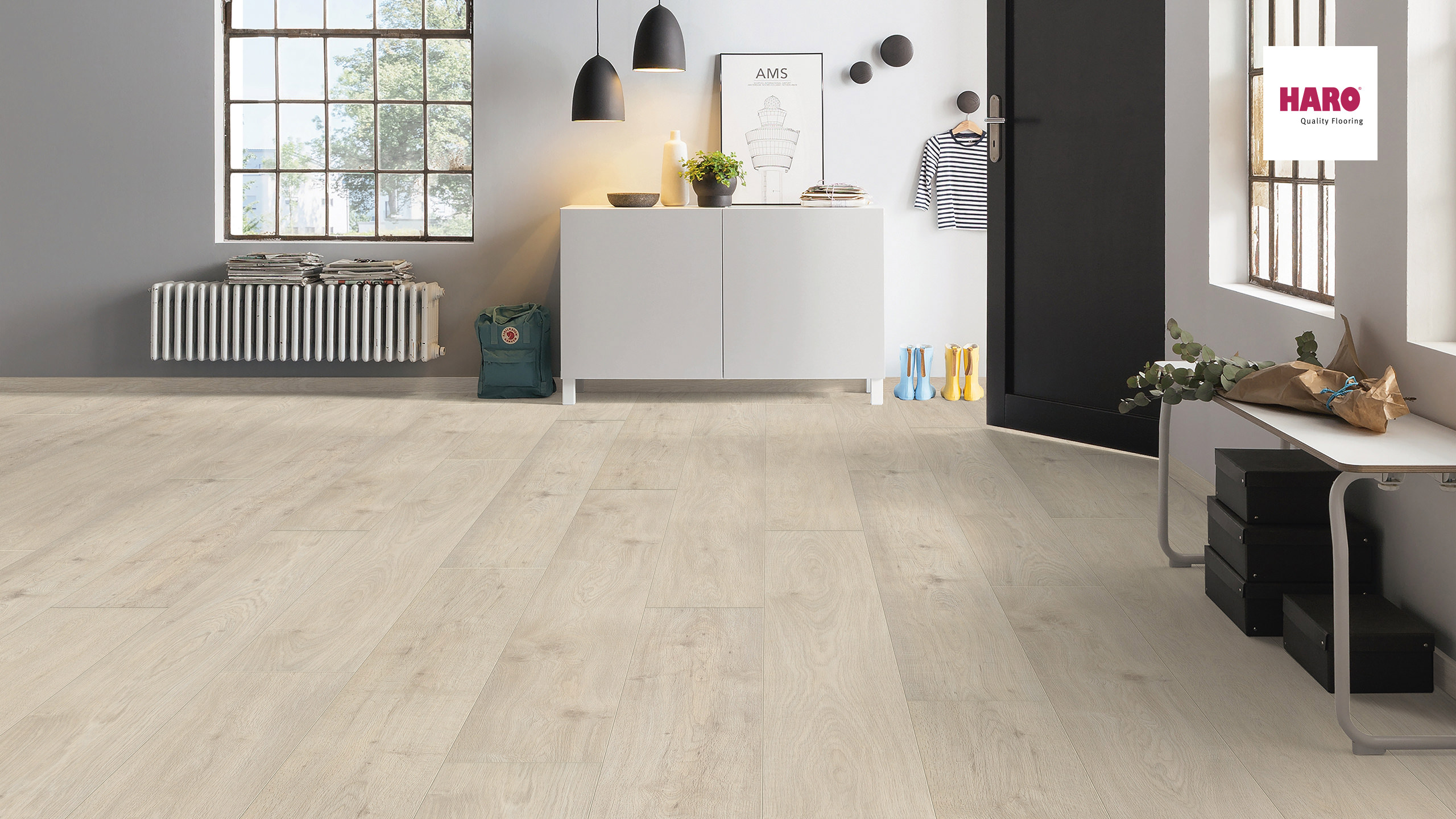 HARO Laminat Eiche Sicilia weiß Landhausdiele 4V | Tritty 200 Aqua Gran Via | 2.Wahl | 10,5 m²-4018427426941