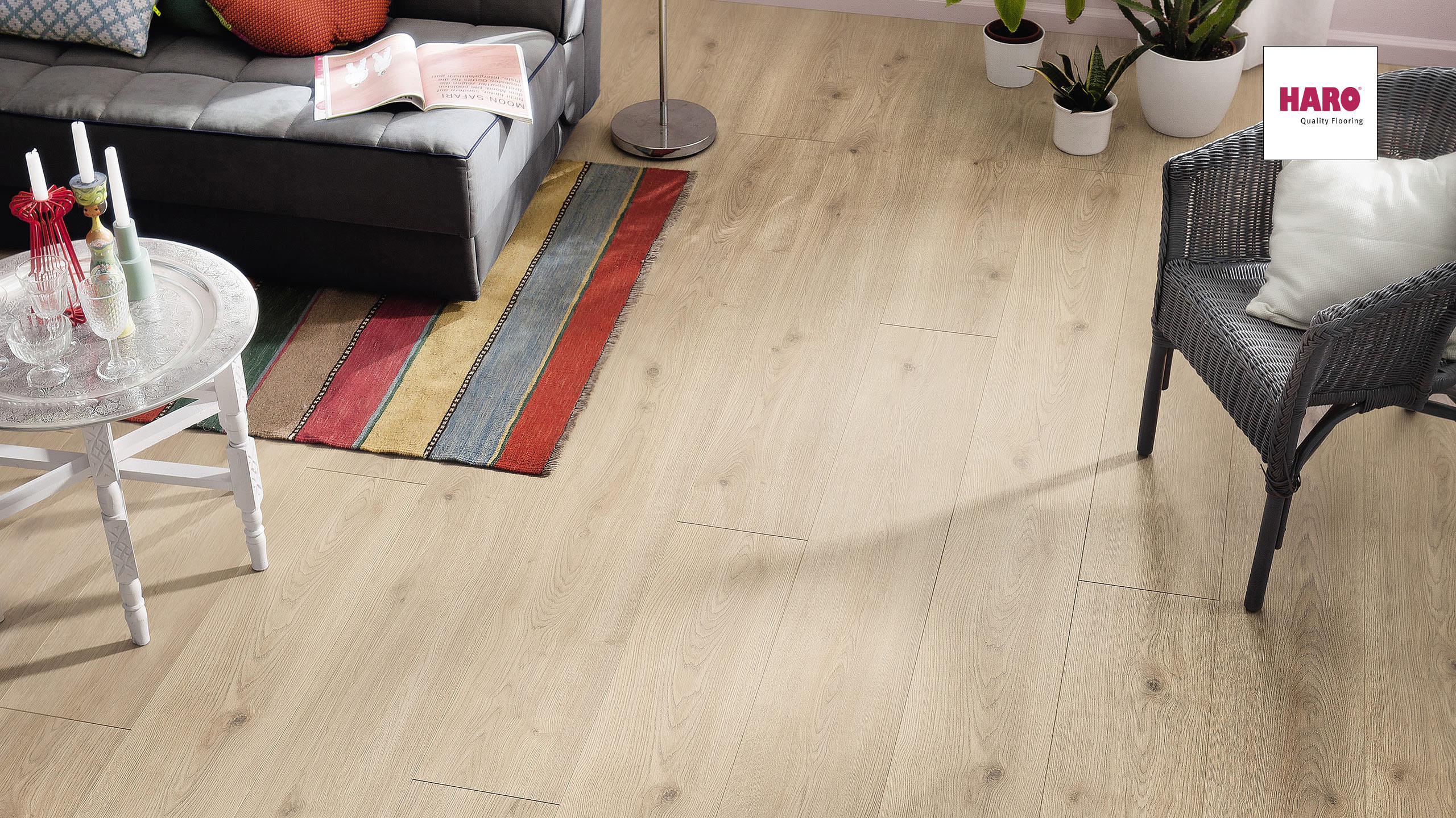 HARO Laminat Eiche Contura steingrau Landhausdiele | Tritty 100 Gran Via | 2.Wahl | 23 m²-4018427366537