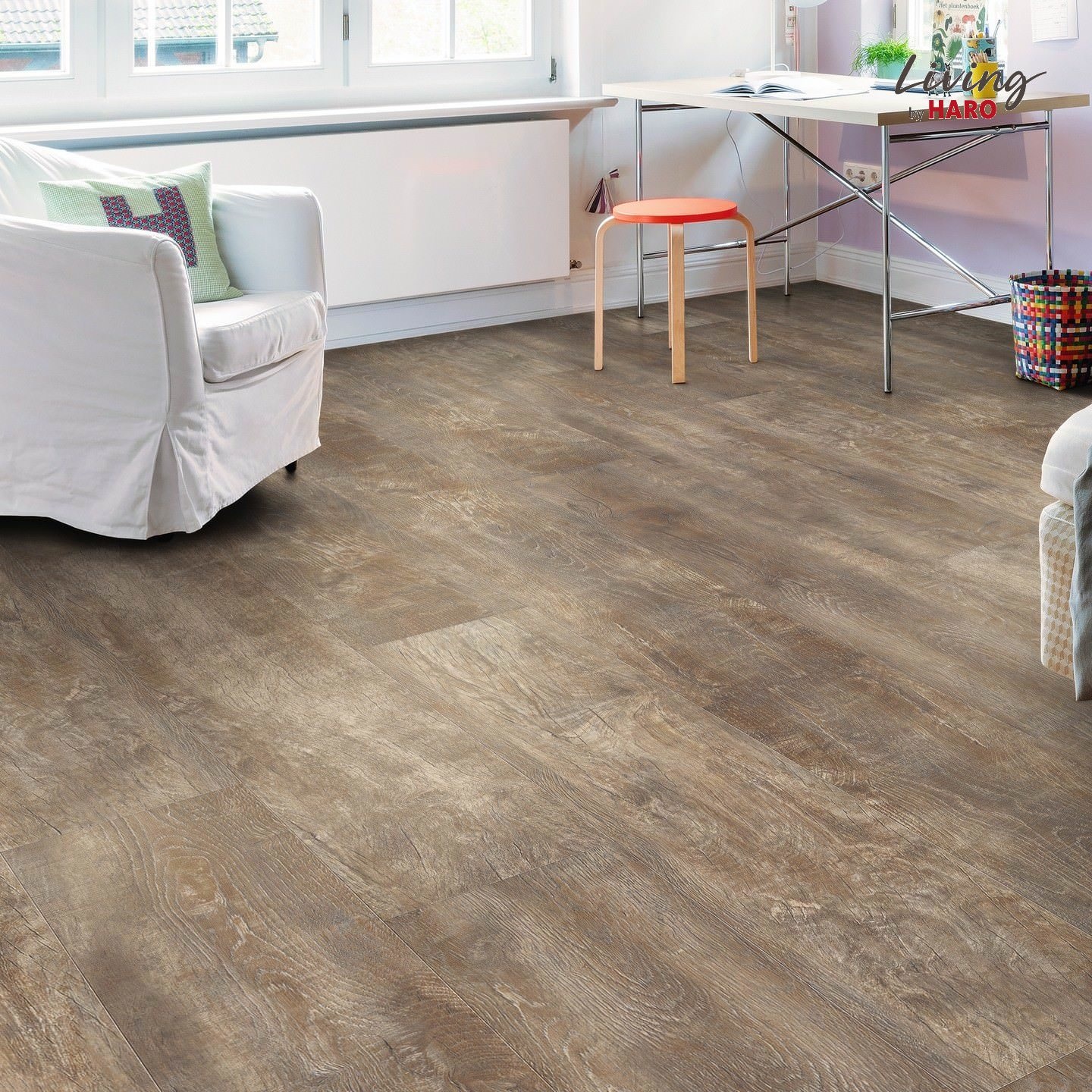 HARO Living Designboden Eiche Monza geräuchert rustikal Landhausdiele 4VM | HydroStar | 20 m²-4018427419110