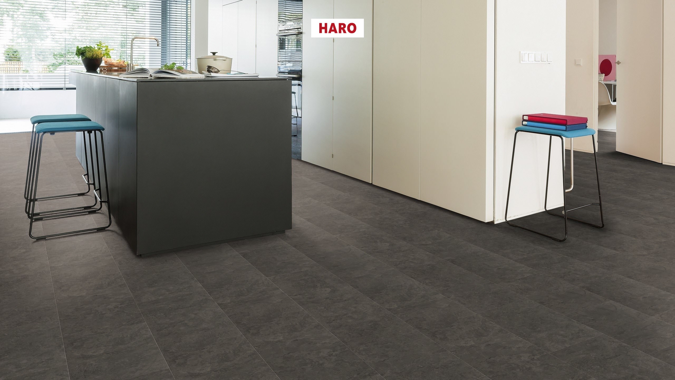 HARO Designboden Schiefer anthrazit Steinstruktur | DISANO LifeAqua Piazza 4V | 2. Wahl | 18,5 m²-#