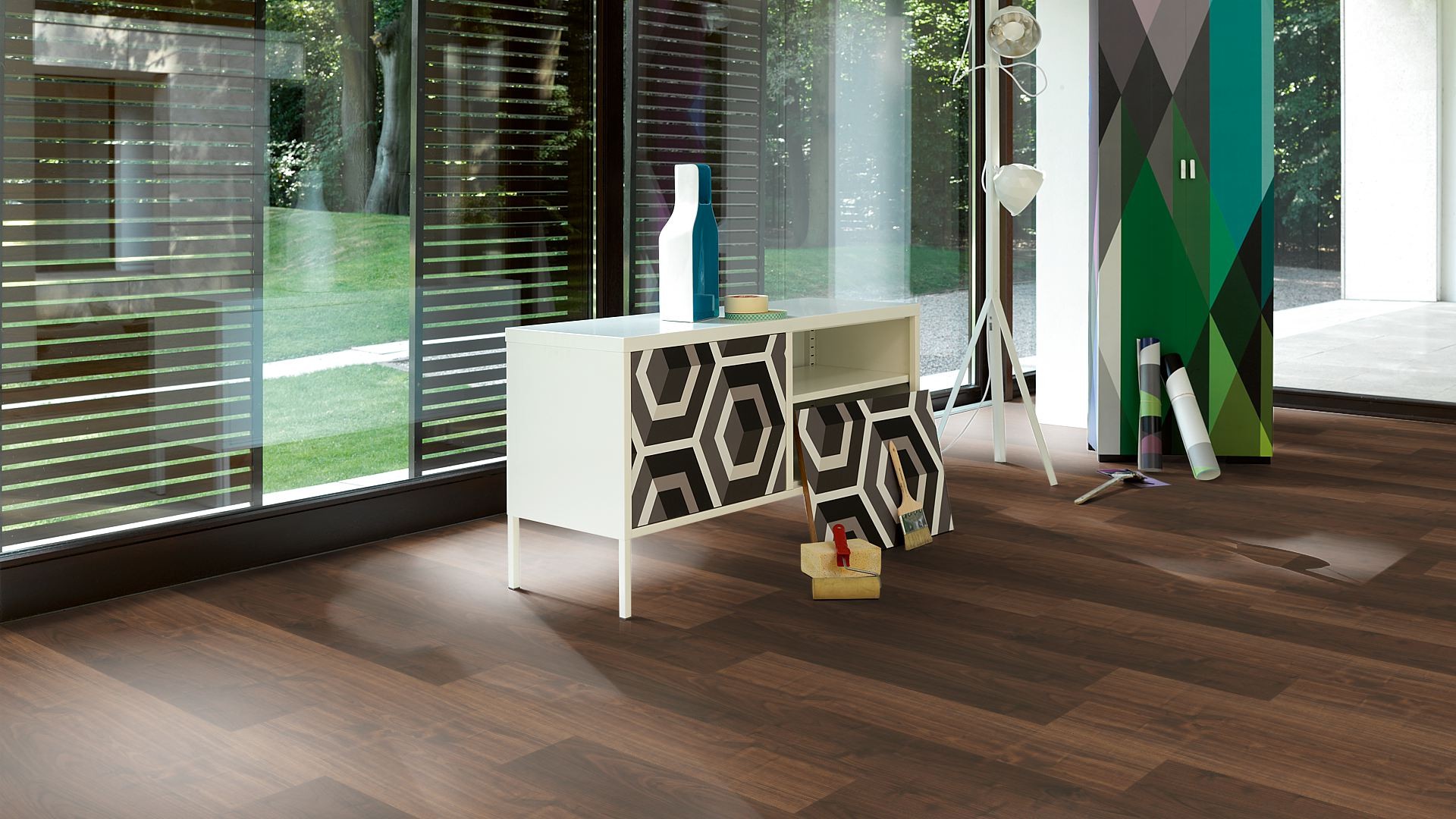 PARADOR Laminat Walnuss Landhausdiele 4-seitige Mini-V-Fuge | Basic 200 | 20 m²-4014809170587