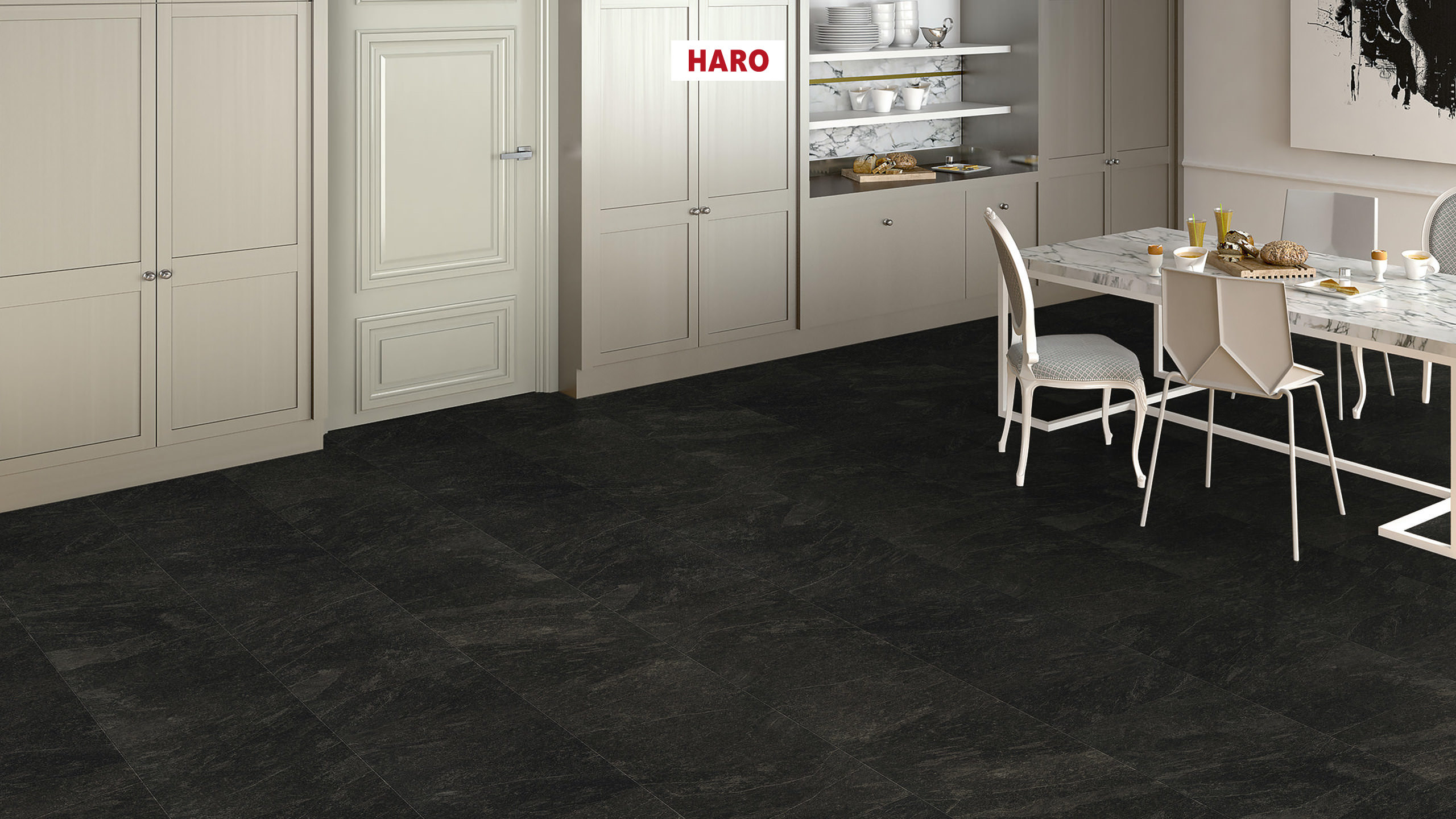 HARO Designboden Piazza 4V Wallonischer Schiefer Steinstruktur | DISANO Classic Aqua | 29 m²-4018427503123