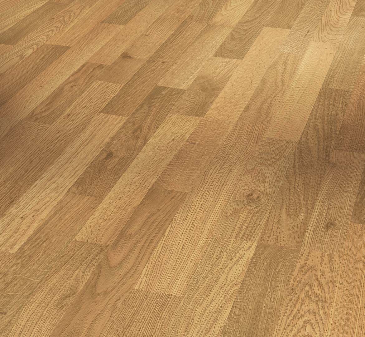 PARADOR Laminat Eiche natur Schiffsboden 3-Stab Seidenmatte Struktur | Basic 200 | 20 m²-4014809170334