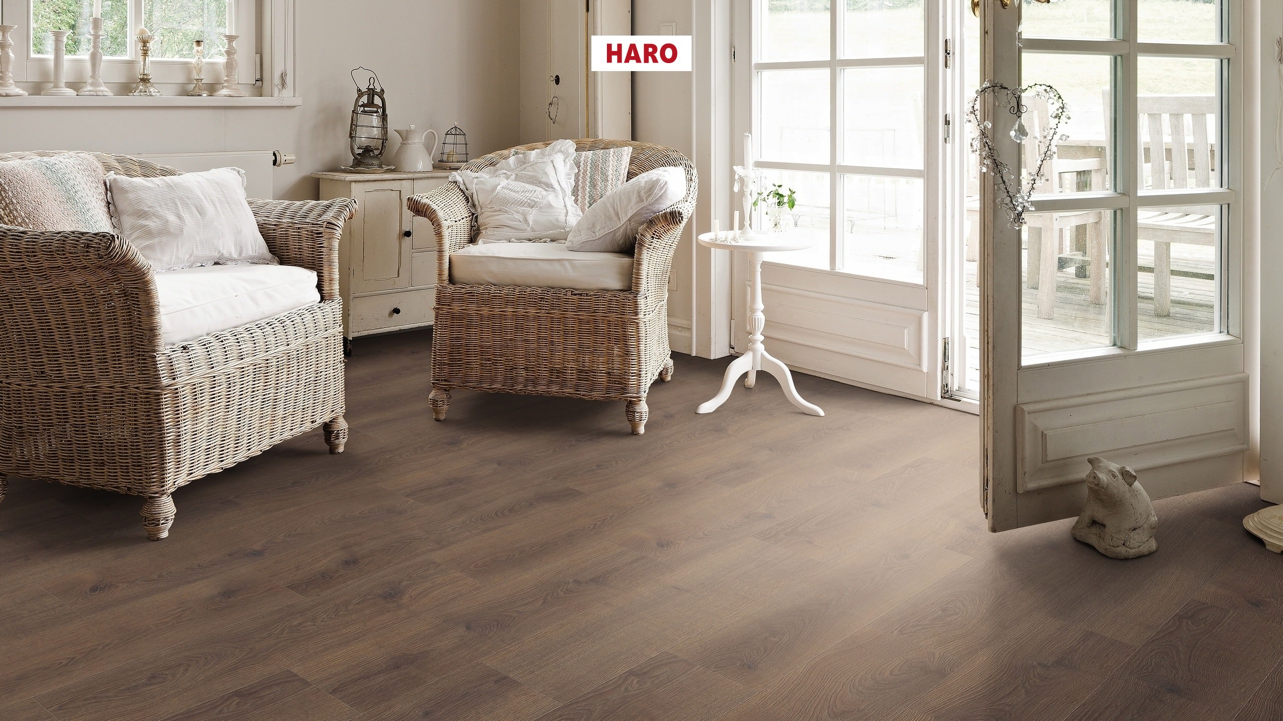 HARO Laminat Eiche Contura geräuchert Landhausdiele 4V | Tritty 100 | 2. Wahl | 24,5 m²-4018427448073