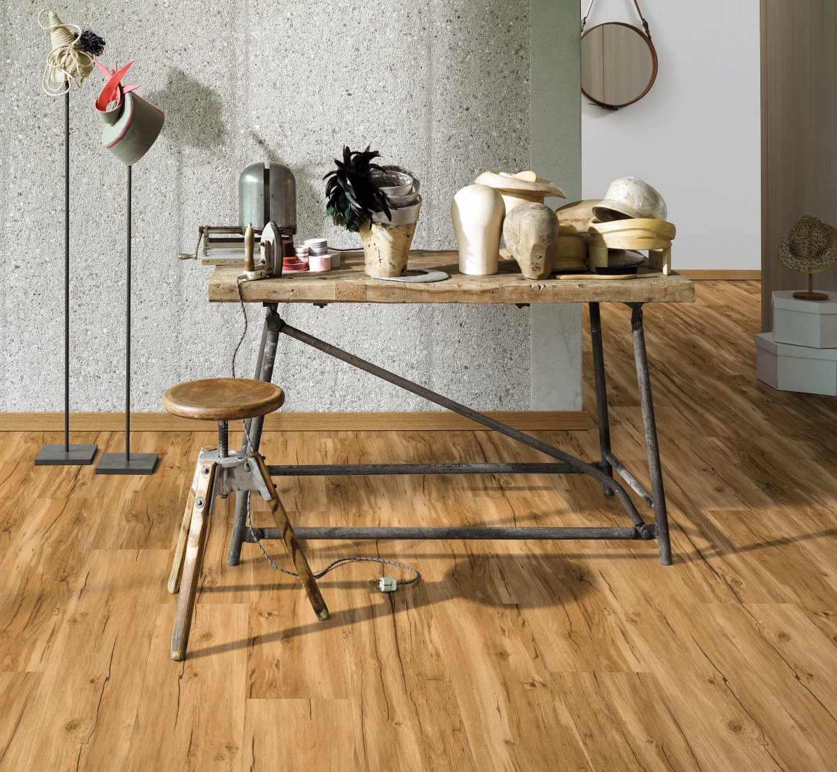 PARADOR Vinylboden Eiche Memory natur Gebürstete Struktur Landhausdiele | Basic 30-4014809183990