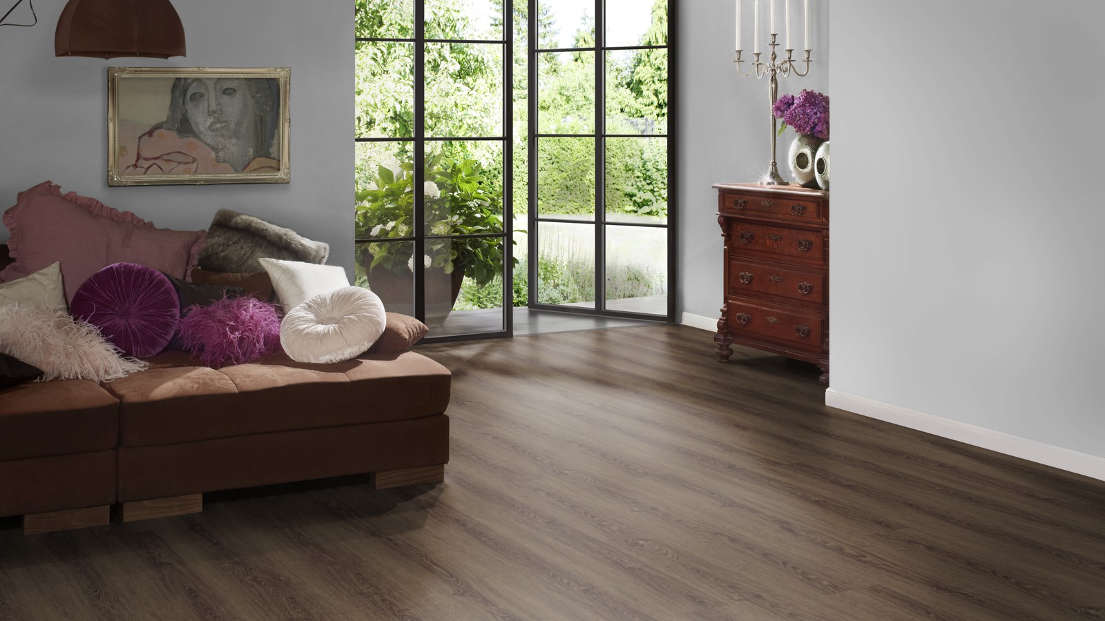 TER HÜRNE Design-Vinylboden Eiche Bogota dunkelbraun Lange LHD I07 | Straight Choice Perform | 37 m²-4012853137624
