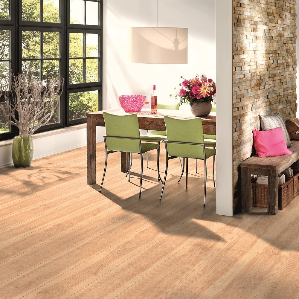 TER HÜRNE Laminat Esche naturbeige Landhausdiele breit 2-seitige V-Fuge | Vitality Line | 12 m²-4012853068461