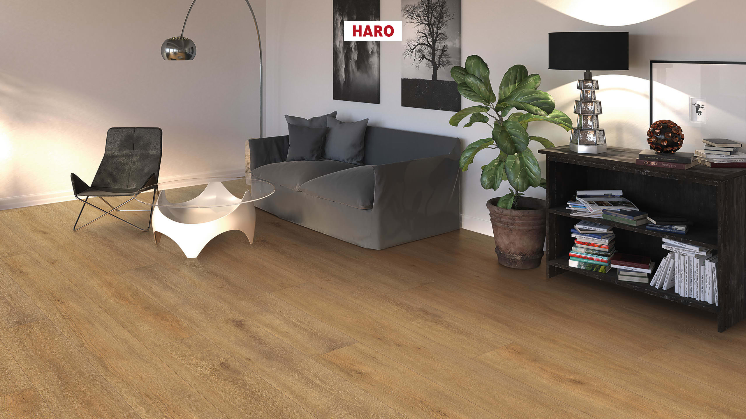 HARO Laminat Eiche Veneto natur Landhausdiele 4V | Tritty 100 Gran Via | 2.Wahl | 24 m²-#