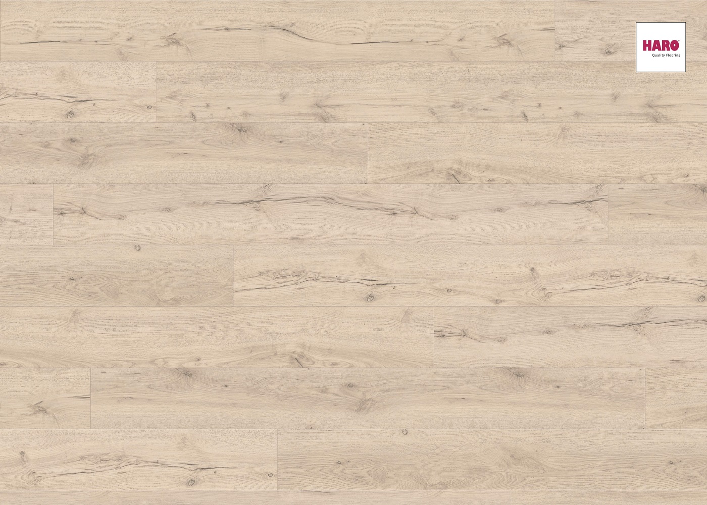 HARO Laminat Alpineiche weiß authentic matt Landhausdiele 4V | Tritty 100 Gran Via Silent CT | 14 m²-4018427310059