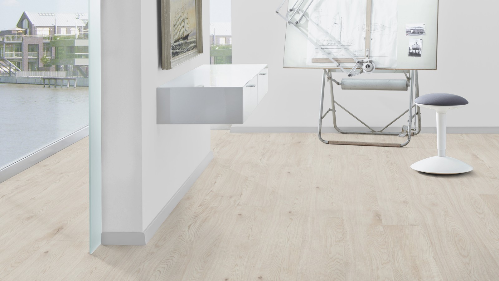 TER HÜRNE Vinylboden Eiche Skagen weiß Lange Landhausdiele F01 | Pure Choice | 26 m²-4012853128547