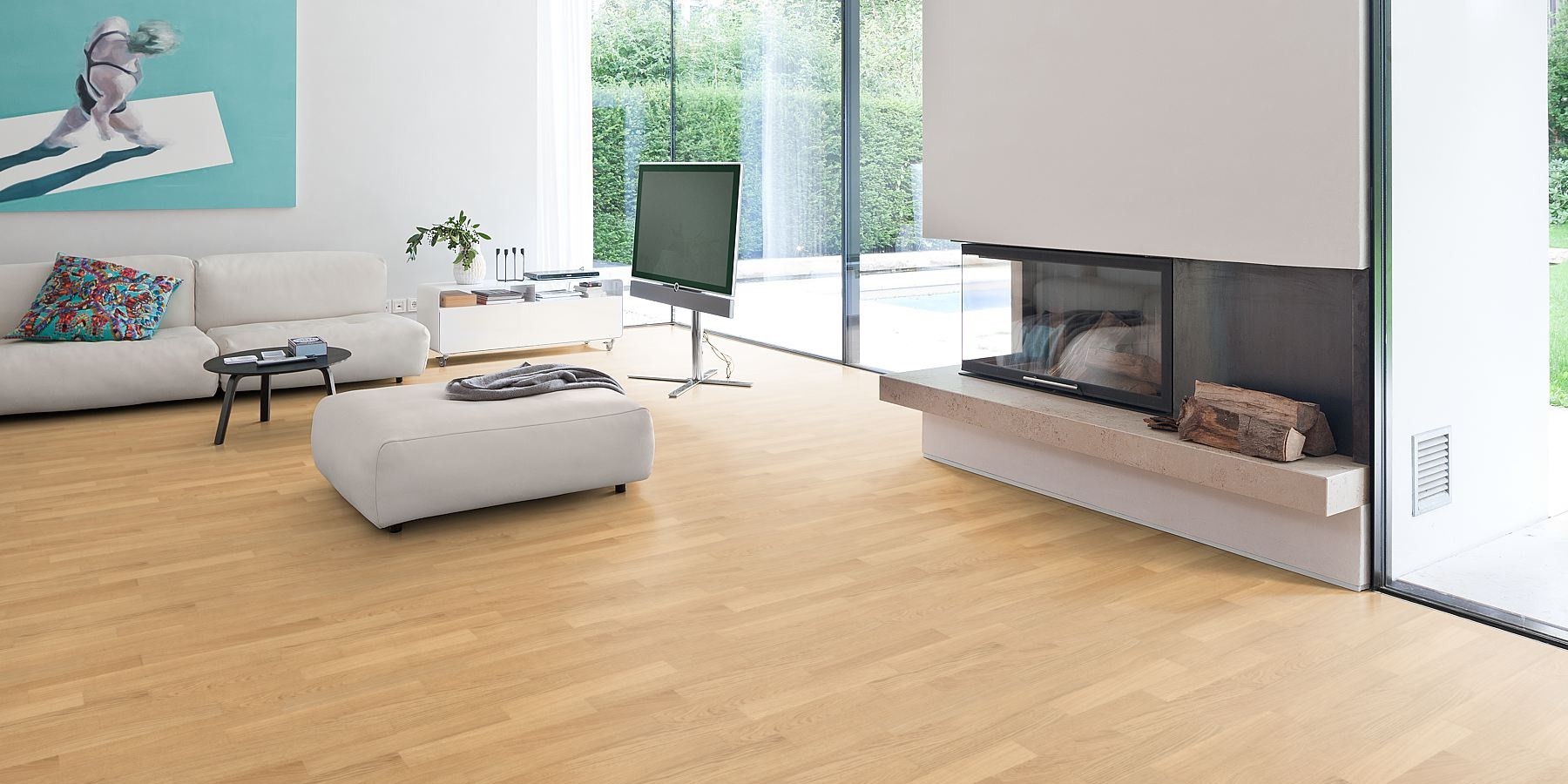 HARO Laminat Buche beige Pore Schiffsboden 3-Stab | Tritty 75 | 32 m²-4018427242428