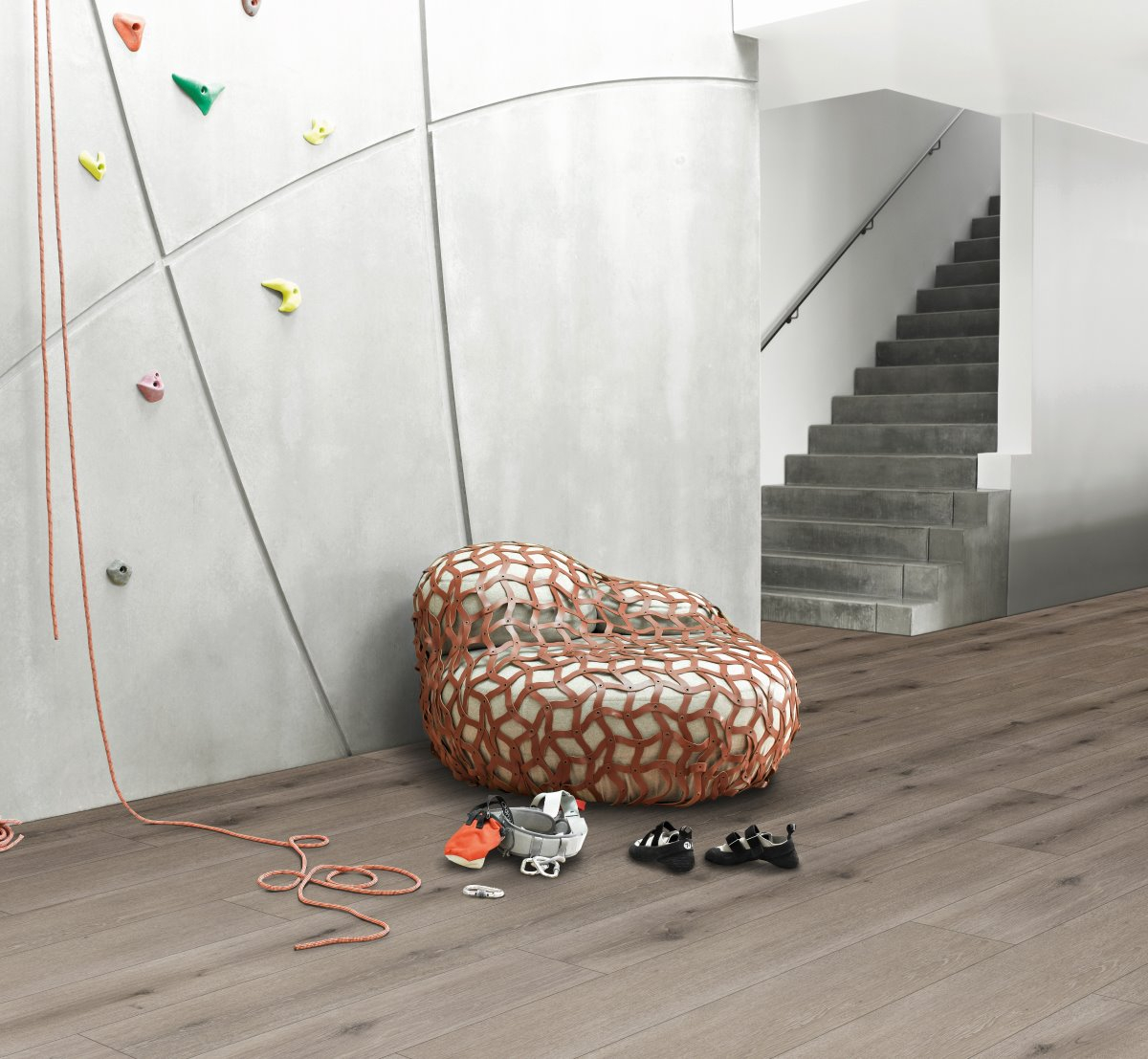 PARADOR Designboden Eiche Elva grau gekälkt Landhausdiele Holzstruktur 4-seitige Fase | Modular ONE-4014809285007