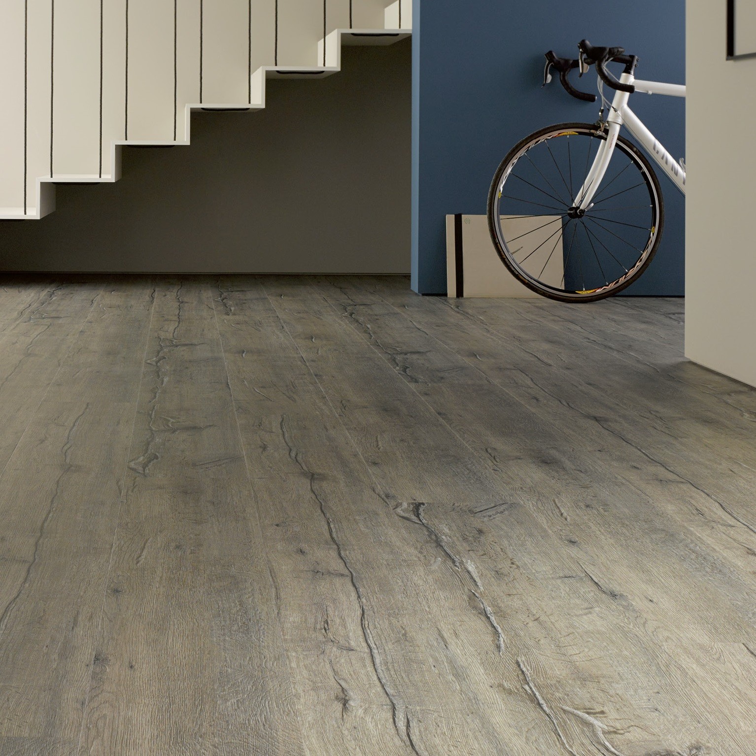 TER HÜRNE Vinylboden Eiche Boston grau Lange Landhausdiele D04a | Straight Choice-4012853119668