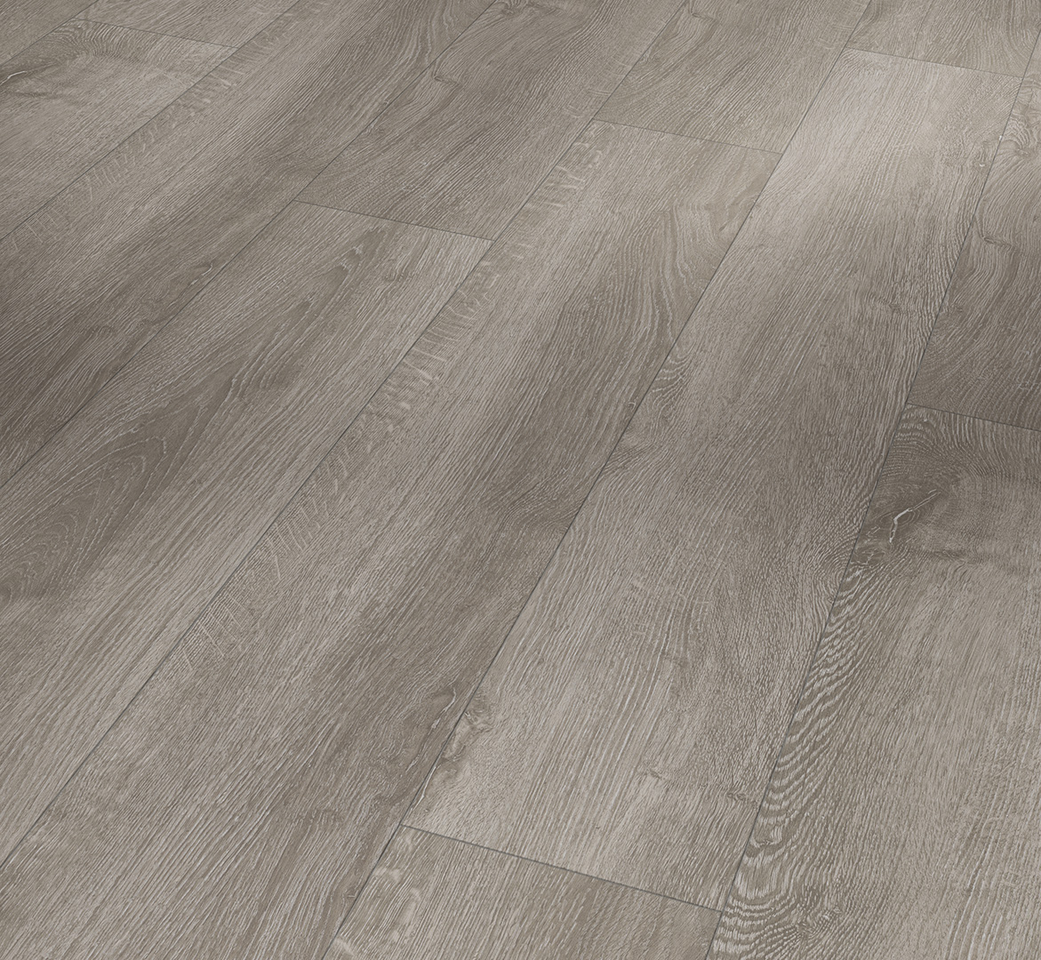 PARADOR Laminat Eiche lichtgrau Landhausdiele Seidenmatte Struktur 4-seitige V-Fuge | Basic 400 M4V-4014809139973