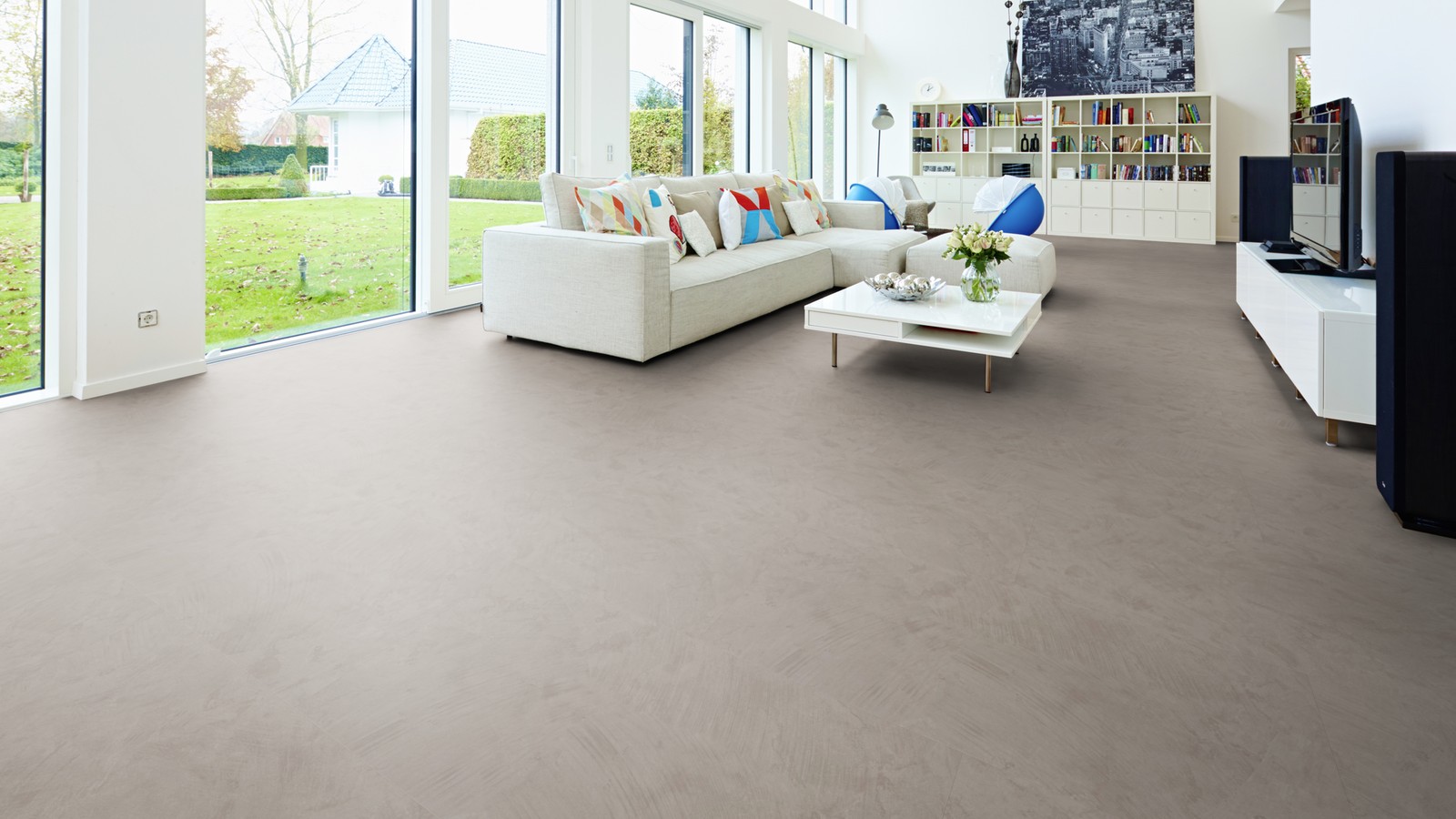 TER HÜRNE Vinylboden Beton Sydney mittelgrau J07 | Stone Choice Compact | 11 m²-4012853111006