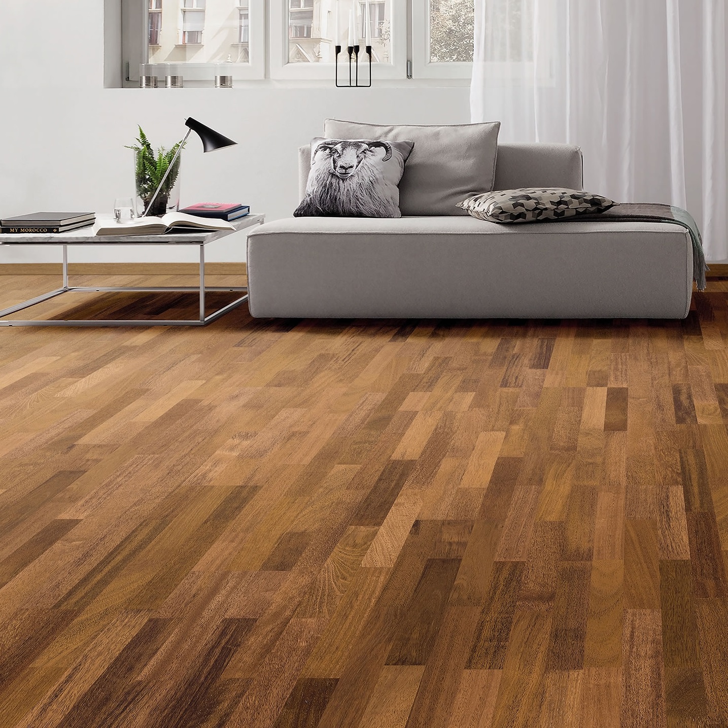 PARADOR Parkett Merbau Schiffsboden 3-Stab lackversiegelt matt | Sonderedition | 12 m²-#