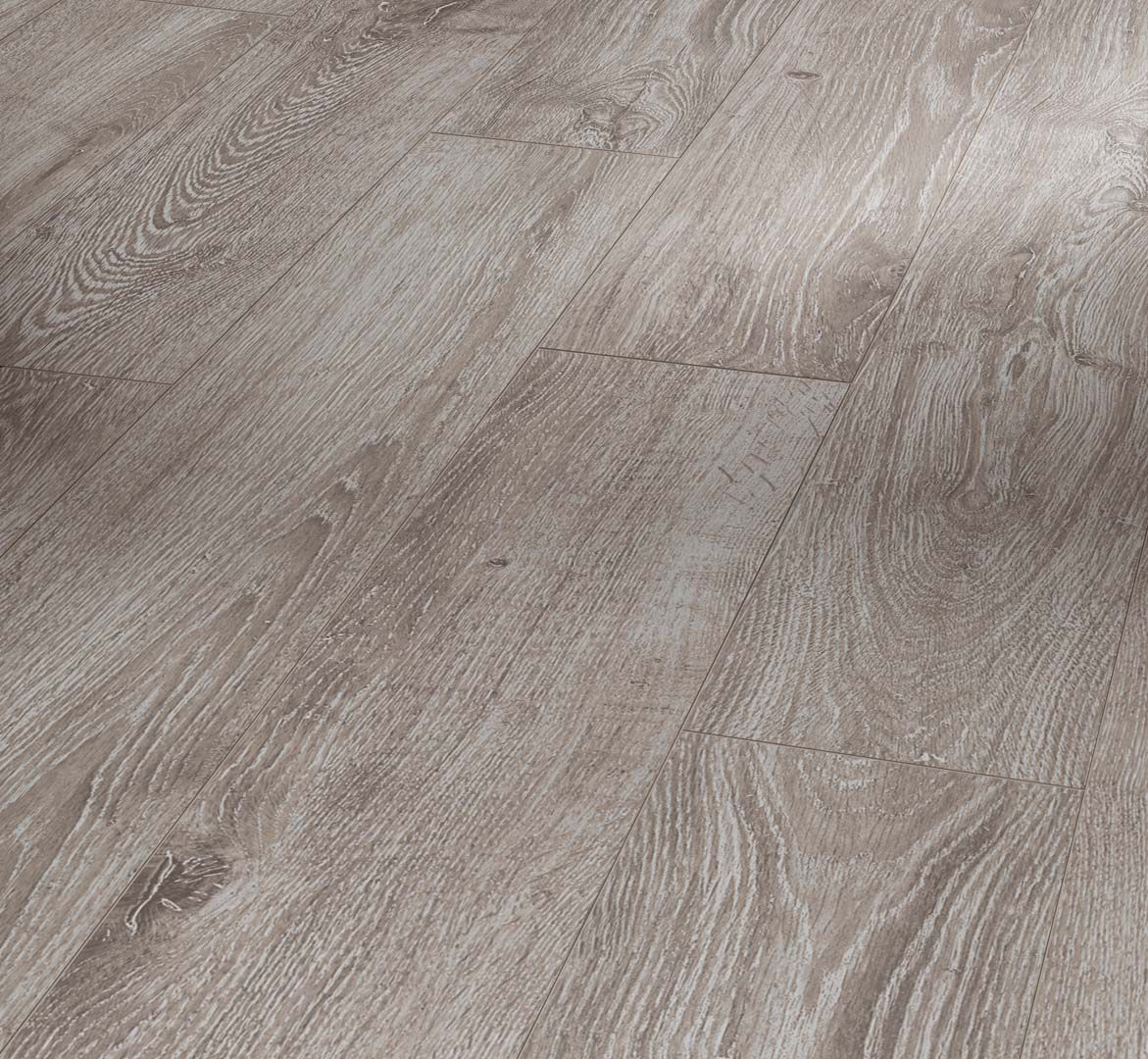 PARADOR Laminat Eiche lichtgrau Landhausdiele 4-seitige V-Fuge | Basic 200 | 22 m²-4014809170594