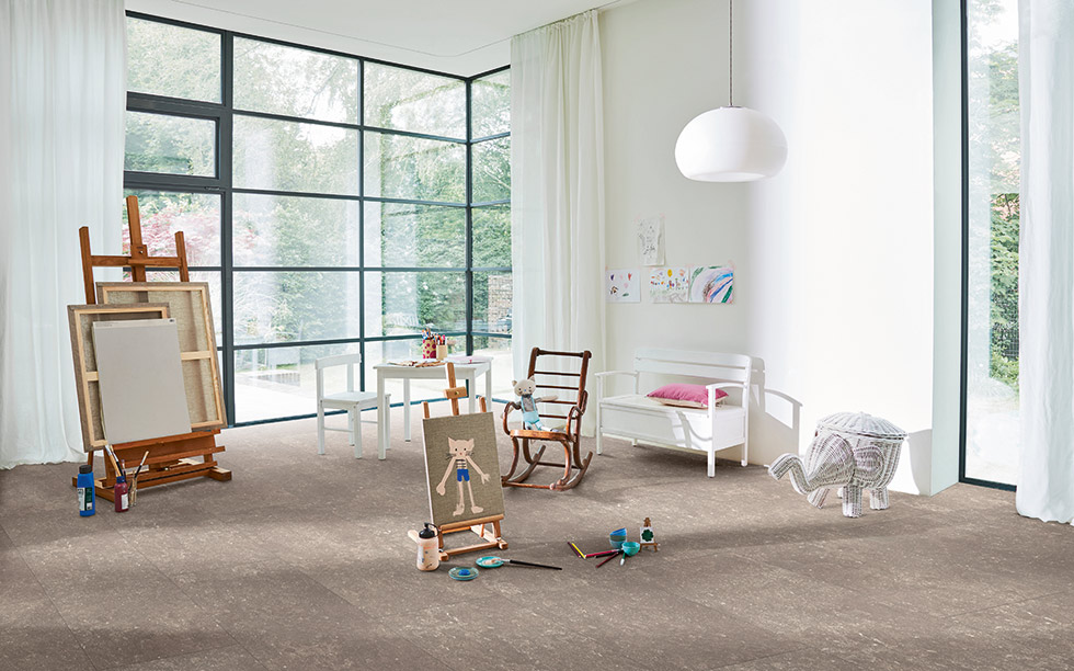 PARADOR Designboden Granit perlgrau Steinstruktur 4-seitige Fase | Modular ONE-4014809226611
