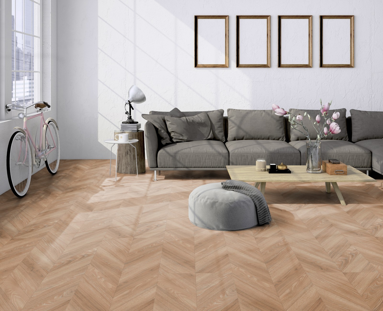 TER HÜRNE Vinylboden Eiche Oakland braun Fischgrät J12 | Stone Choice | 17 m²-4012853128677