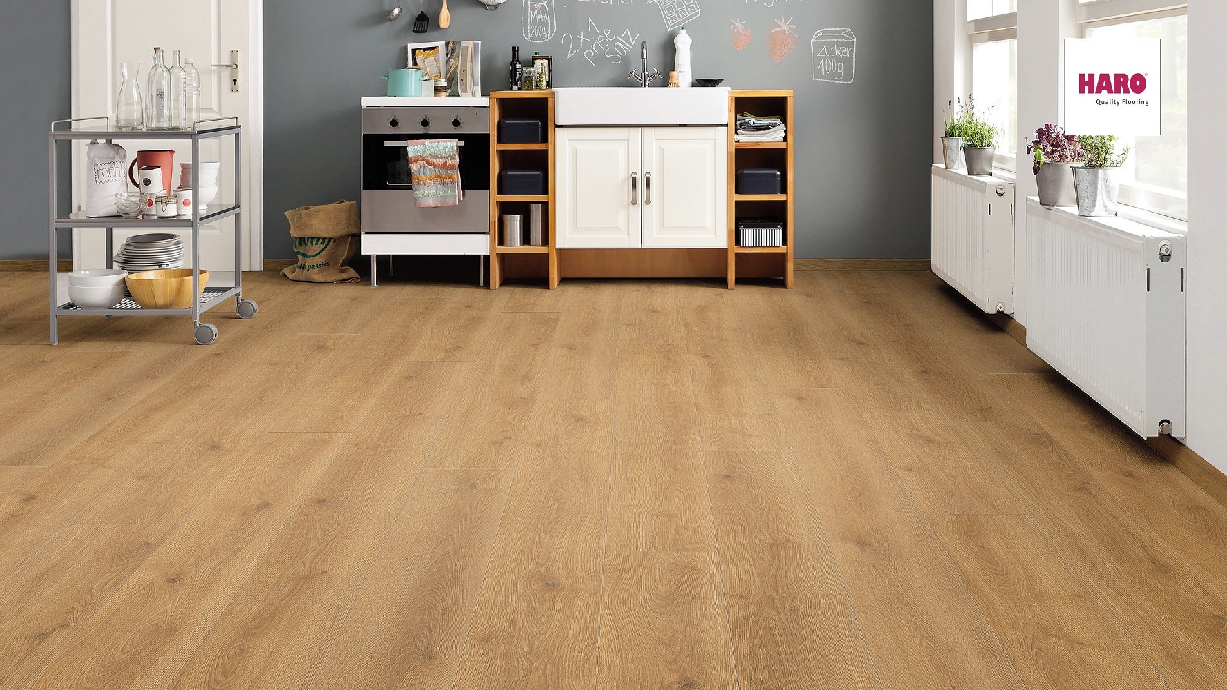 HARO Laminat Eiche Contura natur authentic Landhausdiele 4V | Tritty 100 Gran Via Silent Pro-4018427418175