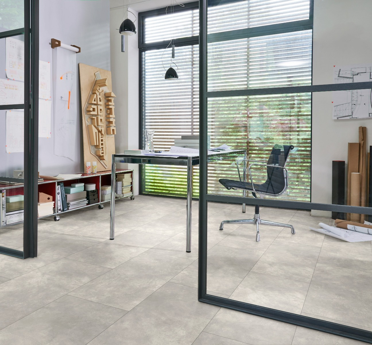 PARADOR Designboden Beton hellgrau Steinstruktur 4-seitige Fase | Modular ONE Hydron | 16 m²-4014809241492